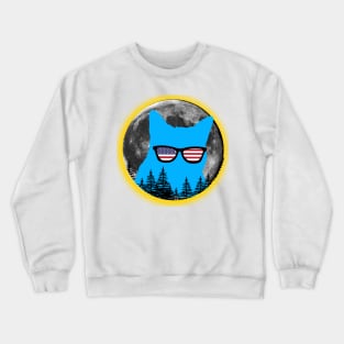 American Flag Funny Cat Crewneck Sweatshirt